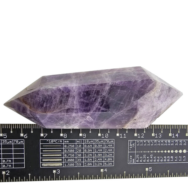 Starker Chevron-Amethyst-Doppelende 8,5 cm Starker Chevron-Amethyst-Doppelende 8,5 cm