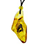 Beautiful pierced Baltic amber pendant with cord