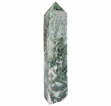 Green moss agate for balance 865 grams and 23 cm