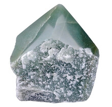 Beautiful green quarz top polished point, 510 grams and 8 cm