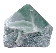 Beautiful green quarz top polished point, 530 grams and 8 cm