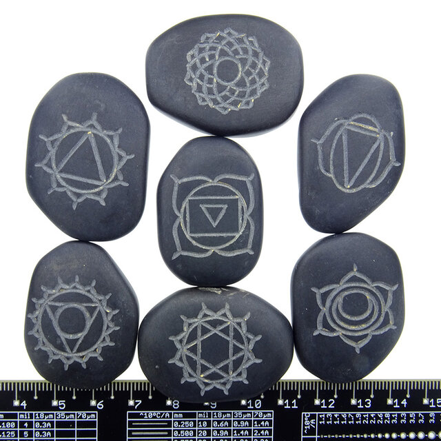 Hot Stone Chakra Set, 7 Stones Hot Stone Chakra Set, 7 Stones