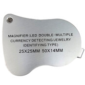Krachtig dubbel vergrootglas met LED en UV