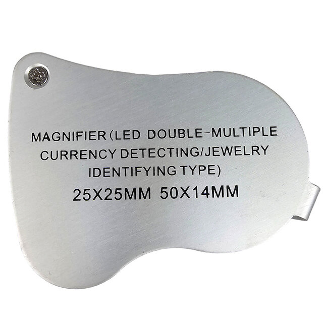 Krachtig dubbel vergrootglas met LED en UV