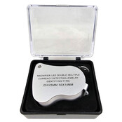 Krachtig dubbel vergrootglas met LED en UV