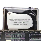 Krachtig dubbel vergrootglas met LED en UV