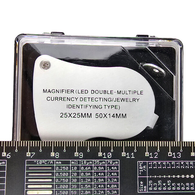 Krachtig dubbel vergrootglas met LED en UV