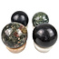 Gemstone sphere discount set with natural stone holders