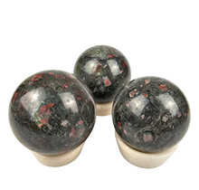 Gemstone sphere discount set with natural stone holders