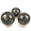 Gemstone sphere discount set with natural stone holders