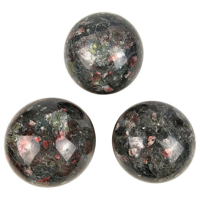 Gemstone sphere discount set with natural stone holders