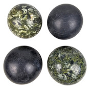 Gemstone sphere discount set with natural stone holders