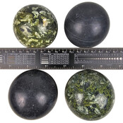 Gemstone sphere discount set with natural stone holders