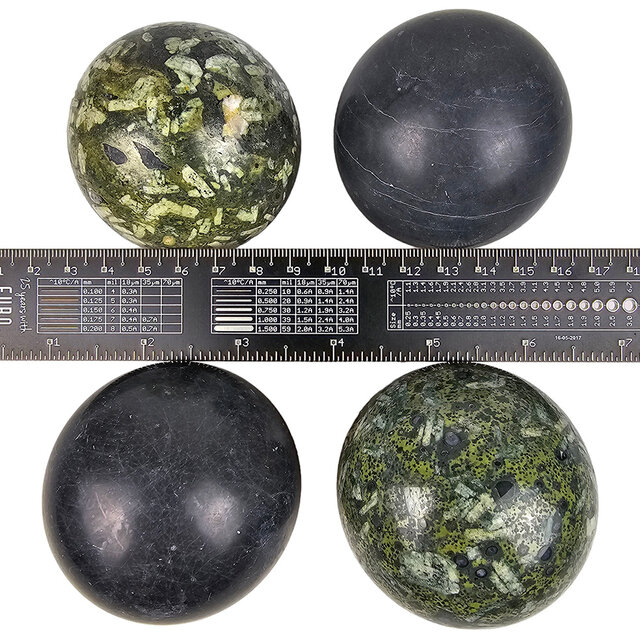 Gemstone sphere discount set with natural stone holders