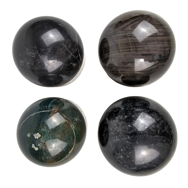 Gemstone sphere discount set with natural stone holders Gemstone sphere discount set with natural stone holders