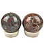 Gemstone sphere discount set with natural stone holders