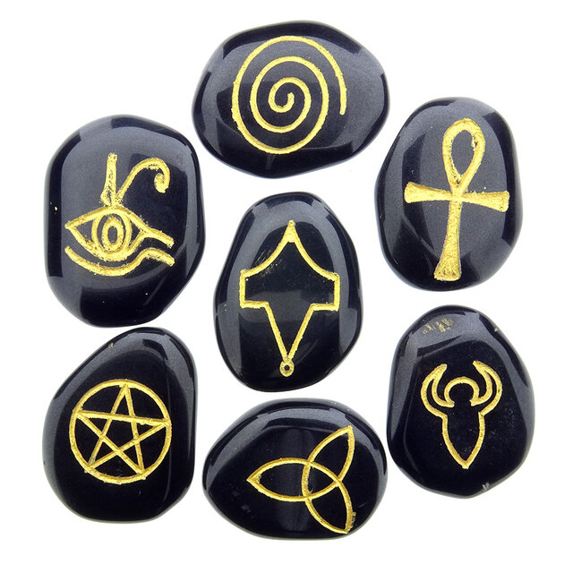 7 delige wicca set Black Onyx 7 delige wicca set Black Onyx