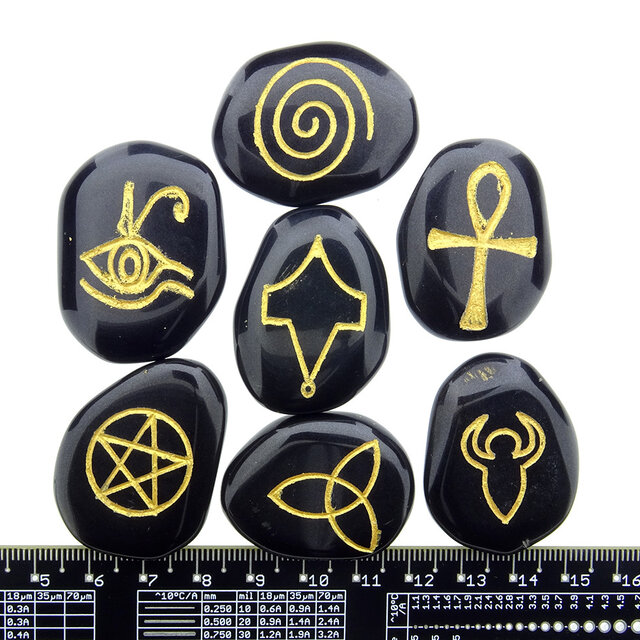 7 delige wicca set Black Onyx 7 delige wicca set Black Onyx