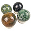 Gemstone sphere discount set with natural stone holders