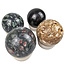 Gemstone sphere discount set with natural stone holders