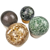 Gemstone sphere discount set with natural stone holders Gemstone sphere discount set with natural stone holders