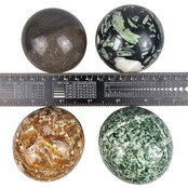 Gemstone sphere discount set with natural stone holders Gemstone sphere discount set with natural stone holders