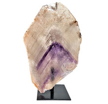 Phantom amethyst on metal base, 15 cm and 610 grams