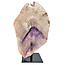 Phantom amethyst on metal base, 15 cm and 610 grams