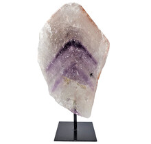 Phantom amethyst on metal base, 24 cm and 1760 grams