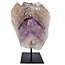 Phantom amethyst on metal base, 19 cm and 1710 grams