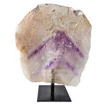 Phantom amethyst on metal base, 15 cm and 910 grams