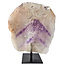 Phantom amethyst on metal base, 15 cm and 910 grams