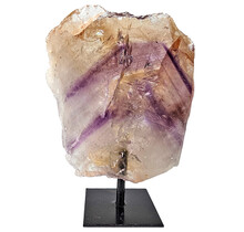 Phantom amethyst on metal base, 15 cm and 600 grams