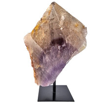 Phantom amethyst on metal base, 18 cm and 1385 grams