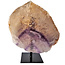 Phantom amethyst on metal base, 14 cm and 890 grams