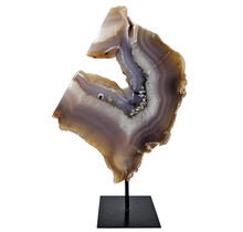 Agate on metal stand, 2445 grams and 31 cm
