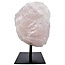 Rose quartz on metal stand,  770 grams  and 13 cm