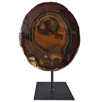 Agate on metal stand, 1670 grams and 21 cm