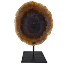 Agate on metal stand, 840 grams and 21 cm