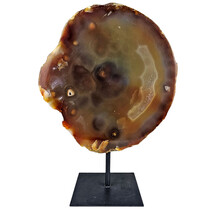 Agate on metal stand, 1520 grams and 25 cm