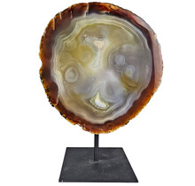 Agate on metal stand, 1400 grams and 21 cm