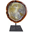 Agate on metal stand, 1400 grams and 21 cm