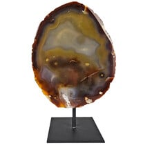 Agate on metal stand, 1475 grams and 22 cm