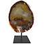 Agate on metal stand, 1475 grams and 22 cm