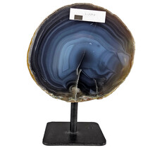 Agate on metal stand, 1300 grams and 17 cm