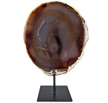 Agate on metal stand, 1840 grams and 25 cm