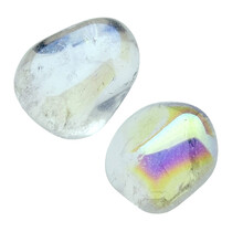 Angel aura, met platina en zilver behandelde kwarts