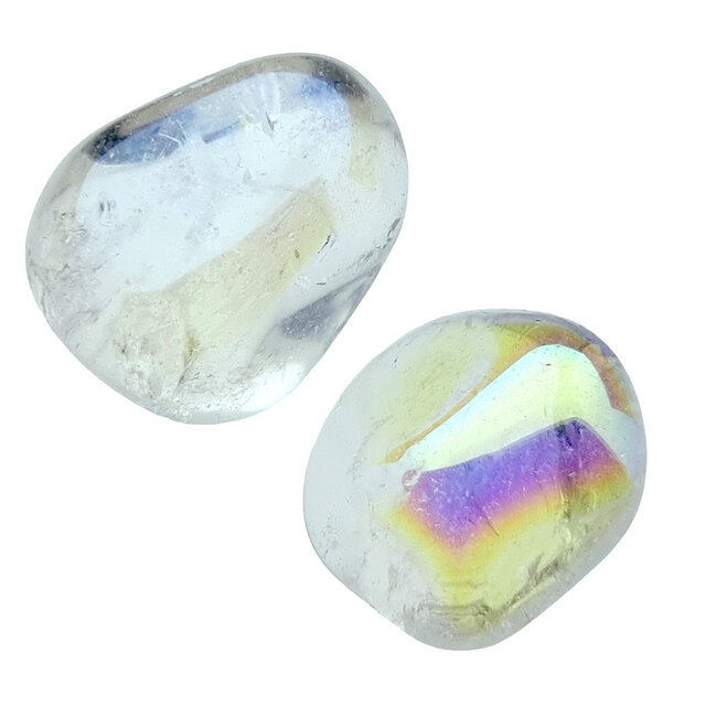 Angel aura, met platina en zilver behandelde kwarts Angel aura, met platina en zilver behandelde kwarts