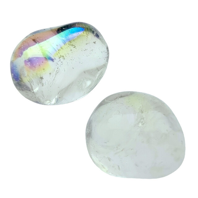 Angel aura, met platina en zilver behandelde kwarts Angel aura, met platina en zilver behandelde kwarts