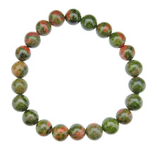 Unakite bracelet with 8 mm beads